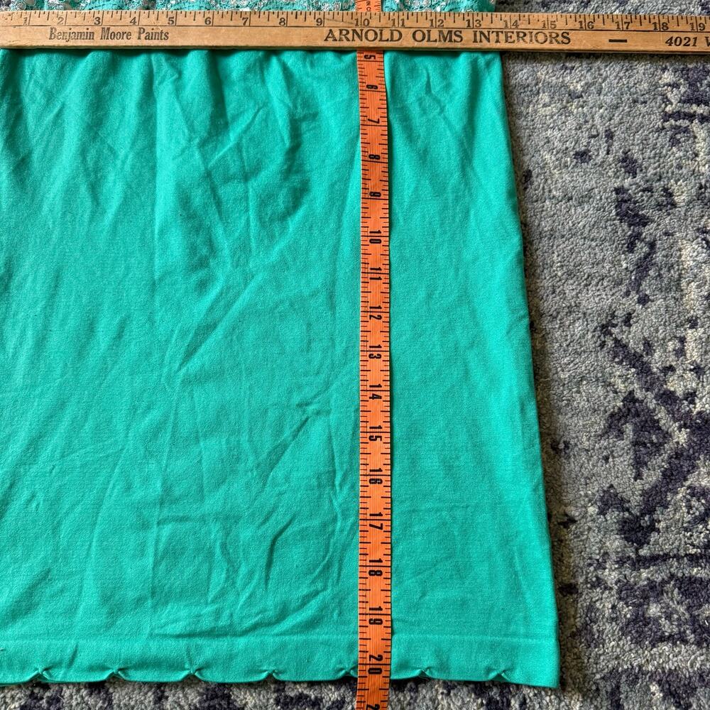 Y2K Rave Summer Metallic Lace Kelly Green Cami Streetwear Tank Top Casual Girly - Picture 6 of 6